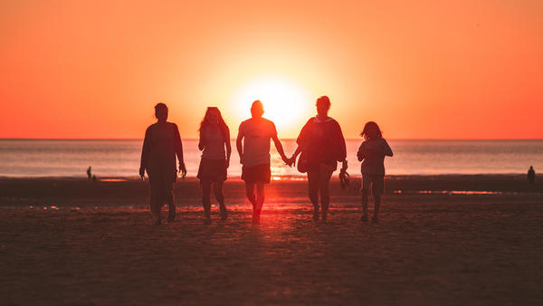 groupe sur la plage