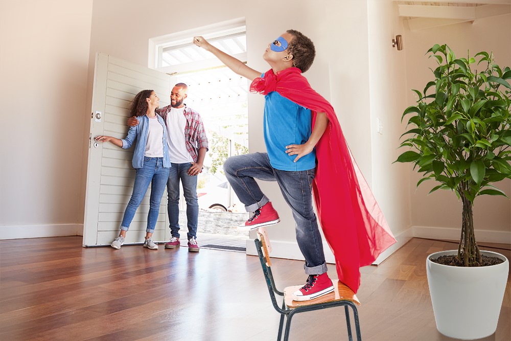 photo enfant en superman