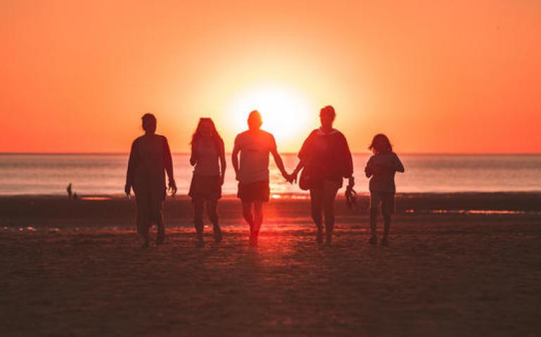 groupe sur la plage